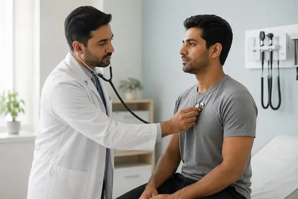 Doctor Checking Patient for Intestital Lung Diseas, Vienna, VA