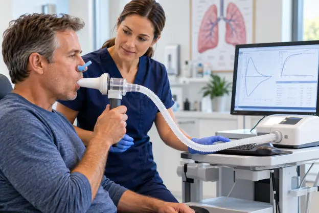 Testing performed by lung specialist
